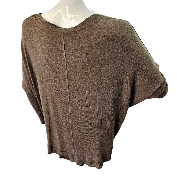 Zara W&B Coll Oversized Lightweight Sweater Mutton Slv Women S Taupe Tan - Picture 2 of 8